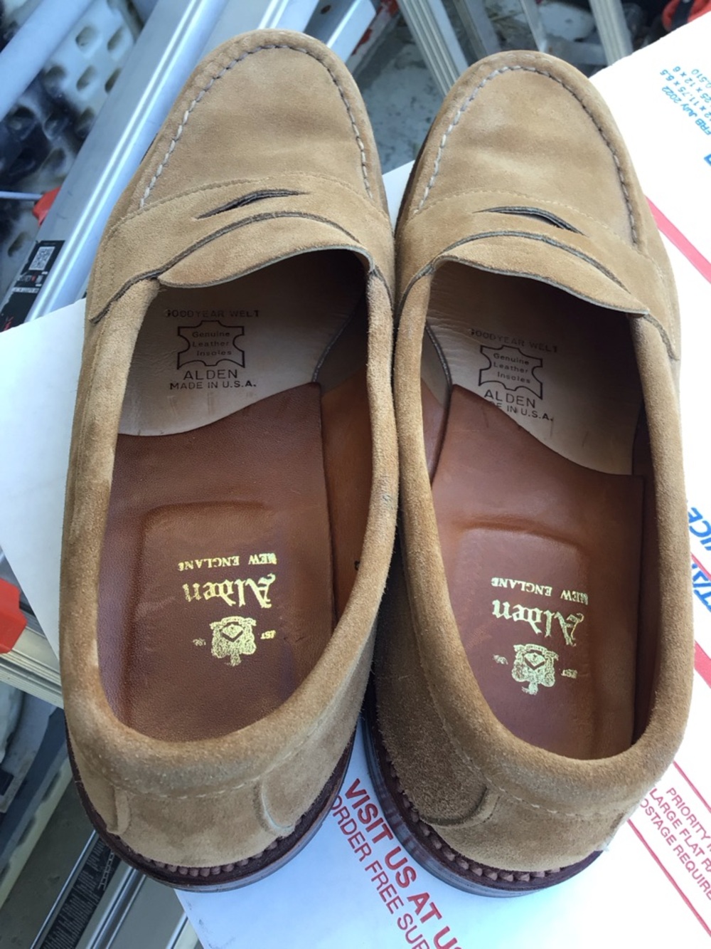 Alden used conditions suede loafers 9.5/D minimal usage - Picture 16 of 16